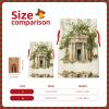 HJKTVDRQ Antique Building With Roman Olive Branch And Greek Print Reusable Gifts Bags Present Wrapping Decorative Bags For Holiday,Christmas,Birthday Presents view 4