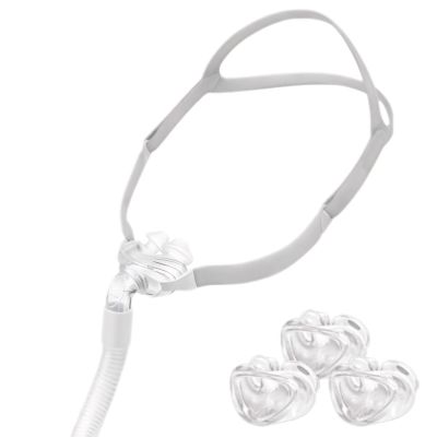 Nasal Pillow Assembly Kit for P10, Under Nose Pillow Supplies Includes Headgear, Tube and 3 Size Nose Pads