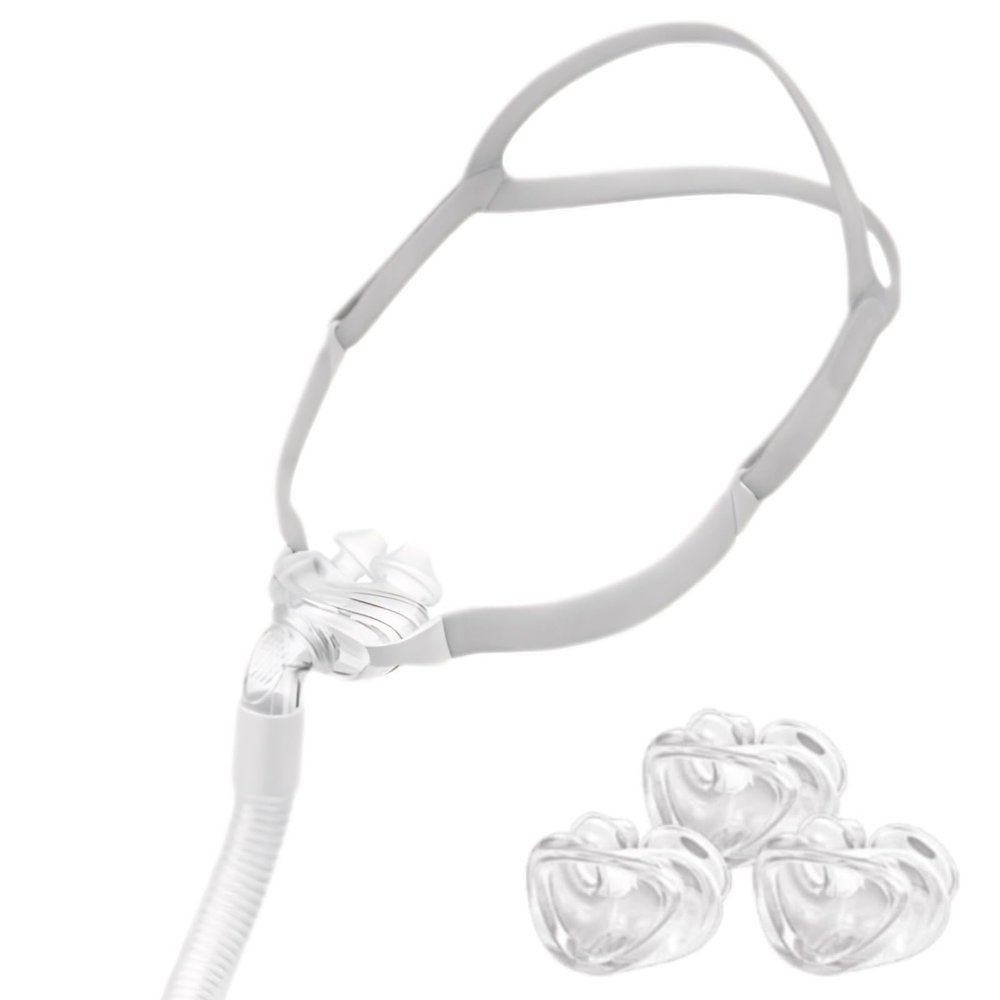 Nasal Pillow Assembly Kit for P10, Under Nose Pillow Supplies Includes Headgear, Tube and 3 Size Nose Pads