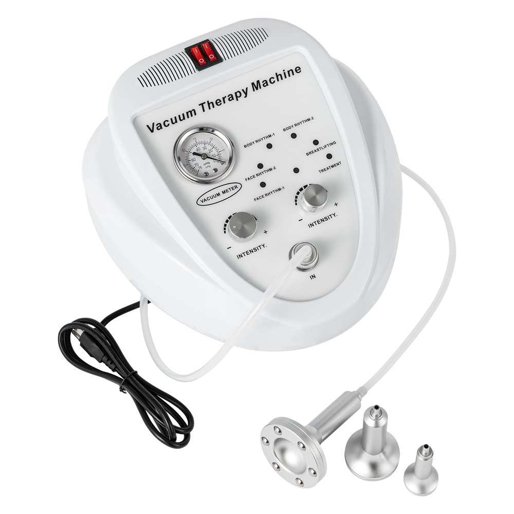 Vacuum Therapy Machine, Multifunction Back Vacuum Cupping Therapy Sets, Cupping Scraping Body Shape Massager Adjustable Suction 6 Modes with 24 Cups and 3 Metal Guasha Head