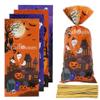 Halloween Cellophane Bags Halloween Candy Bags 100 Pcs Twist Ties Pumpkin Castle Sweets Bags Halloween Trick or Bags Gift Bags for Halloween Birthday Themed Party view 1
