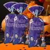 Halloween Cellophane Bags Halloween Candy Bags 100 Pcs Twist Ties Pumpkin Castle Sweets Bags Halloween Trick or Bags Gift Bags for Halloween Birthday Themed Party view 2