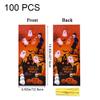 Halloween Cellophane Bags Halloween Candy Bags 100 Pcs Twist Ties Pumpkin Castle Sweets Bags Halloween Trick or Bags Gift Bags for Halloween Birthday Themed Party view 4