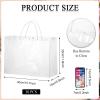 woric 30 Pack Large Clear Gift Bags with Handle, 16"X6"x12" Large Plastic Bag Shopping Bags for Small Business Gifts Valentine's Day Wedding Party Favors view 2