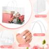 woric 30 Pack Large Clear Gift Bags with Handle, 16"X6"x12" Large Plastic Bag Shopping Bags for Small Business Gifts Valentine's Day Wedding Party Favors view 4