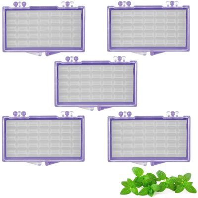 AmeriCan Goods 5/Pack Mint Flavor Orthodontic Wax for Braces Vitamin E & Aloe, Pre-Cut Wax Cubes Comfort Covers for Braces