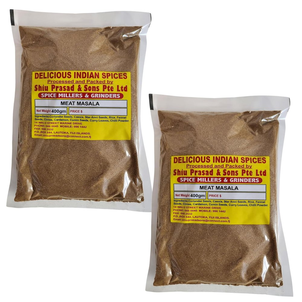Indian Spices - MEAT MASALA - 100% Natural, Adds taste and flavor (Pack Of 2 x 400g Ea) Imported from FIJI Islands, With its unique blend of spices! Make Delicious Curry!