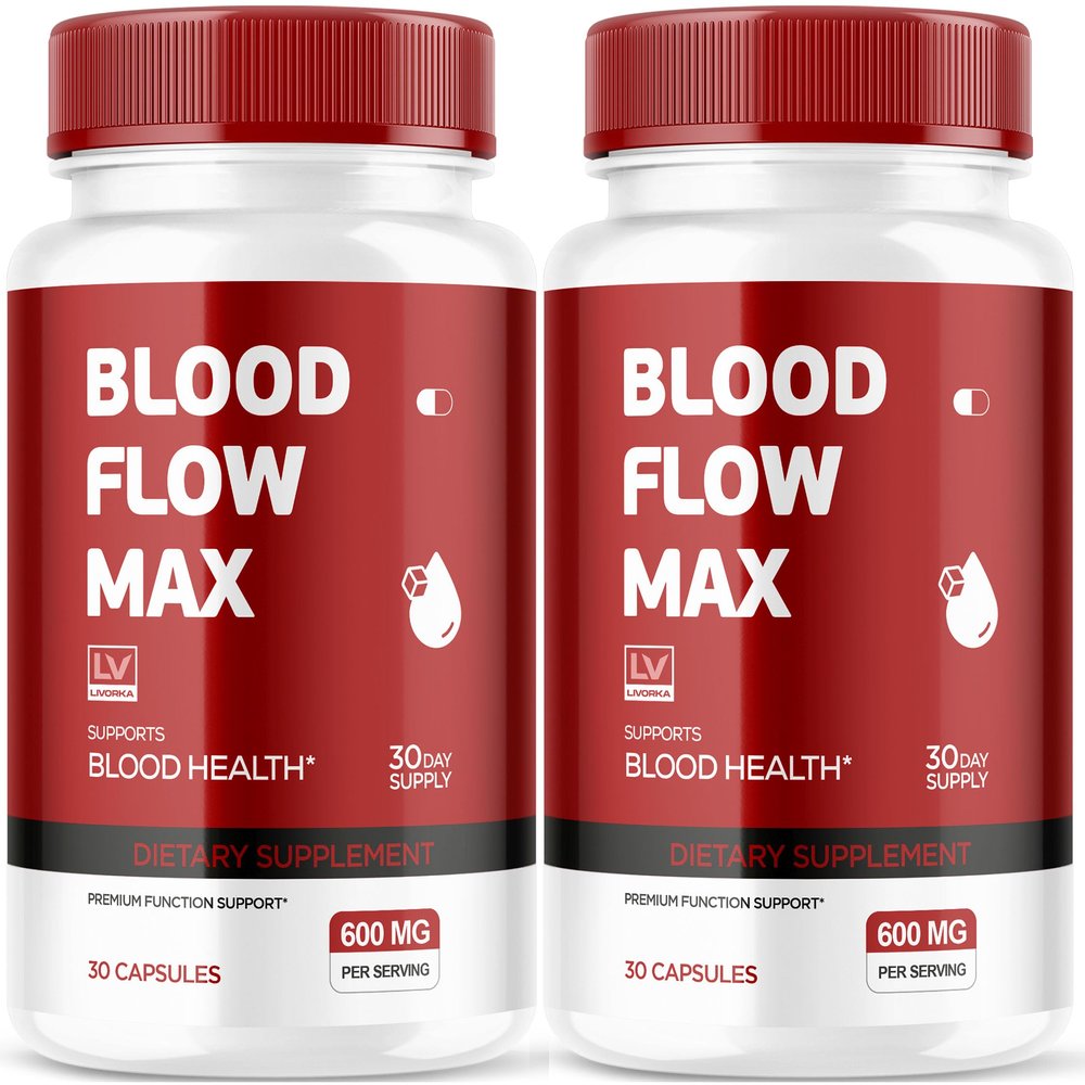 LIVORKA (2 Pack Blood Flow Max, Blood Flow Max Capsules, Blood Flow Max Blood Support, Blood Flow Capsules for Generall Wellness, Blood Flow Max Pills, 60 Capsules for 2 Months