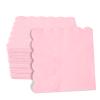 200 Pieces 2-ply Light Pink Napkin Disposable Scalloped Cocktail Napkins 5 x 5 Inches Beverage Napkins Dessert Napkins Paper Napkins for Wedding Birthday Party Paper Dinner Napkins(Pink) view 1