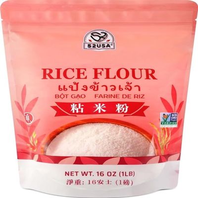 52USA Thai Rice Flour 1 Pound, 16 Ounce (Pack of 1), Rice Flour for Baking or Cooking, Product of THAILAND, All Natural White Rice Flour 1 Pound