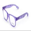V.W.E. Matte Cat Print Classic Comfortable Reading Glasses Large - Kitten Clear Lens Reader (Purple, 1.50, x) view 2