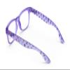 V.W.E. Matte Cat Print Classic Comfortable Reading Glasses Large - Kitten Clear Lens Reader (Purple, 1.50, x) view 4
