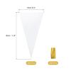uxcell 200Pcs 6" Length Treat Bags with Golden Twist Ties Gift Bags Cone Shape OPP Material for Packaging Cookies, Gifts, Favors, Products, Candy, Transparent view 2