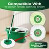 6 Pack Mop Head Replacement for Libman Tornado Spin Mop, Microfiber Spin Mop Replacement Head, Easy to Replace, Machine Washable, Green & White view 2