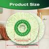 6 Pack Mop Head Replacement for Libman Tornado Spin Mop, Microfiber Spin Mop Replacement Head, Easy to Replace, Machine Washable, Green & White view 3