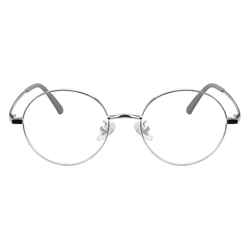 LAMBBAA Blue Light Reading Glasses Classic Fashion Anti Blue Ray Computer Eyeglasses Titanium Frame Clear Lens Eyewear for Women MenSilver Gray+2.00Magnification