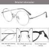 LAMBBAA Blue Light Reading Glasses Classic Fashion Anti Blue Ray Computer Eyeglasses Titanium Frame Clear Lens Eyewear for Women MenSilver Gray+2.00Magnification view 2