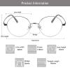 LAMBBAA Blue Light Reading Glasses Classic Fashion Anti Blue Ray Computer Eyeglasses Titanium Frame Clear Lens Eyewear for Women MenSilver Gray+2.00Magnification view 3