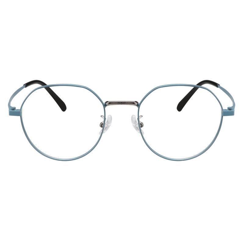 LAMBBAA Blue Light Reading Glasses Classic Fashion Anti Blue Ray Computer Eyeglasses Titanium Frame Clear Lens Eyewear for Women MenBlack Blue+1.75Magnification