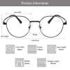 LAMBBAA Blue Light Reading Glasses Classic Fashion Anti Blue Ray Computer Eyeglasses Titanium Frame Clear Lens Eyewear for Women MenBlack+0.75Magnification view 3