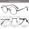 LAMBBAA Blue Light Reading Glasses Classic Fashion Anti Blue Ray Computer Eyeglasses Titanium Frame Clear Lens Eyewear for Women MenBlack+3.25Magnification view 2