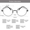LAMBBAA Blue Light Reading Glasses Classic Fashion Anti Blue Ray Computer Eyeglasses Titanium Frame Clear Lens Eyewear for Women MenBlack+3.25Magnification view 3