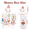 Christmas Money Box for Cash Gift Pull, Money Holder Cash Gift for Kids Adults, DIY Fun Holiday Cash Box, Surprise Gift Box for Parents, Lovers and Friends, Includes 50Pcs Transparent Bags (White) view 2