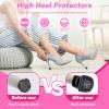 Sekonow 20 Pairs 5 Sizes High Heel Protectors for Shoes, Heel Caps for High Heels Noise Reducing Non-Slip Heel Stoppers, Heel Repair Tip Covers with Box for Wedding, Grass, Gravel view 4