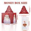 2PCS Christmas Surprise Money Box for Cash Gift, Merry Christmas Money Gift Box with Card and Cash Holder for Kids Adults, DIY Fun Holiday Cash Box, Includes 100Pcs Transparent BagsRed, Green view 2