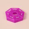 2 Pack Pill Box, Small Pill Case, Medicine Pill Organizer 1 Time a Day, Weekly Pill Organizer, Pill Container, Pill Holder, Daily Pill Organizer Travel Pill Organizer 7 Day (Purple) view 2