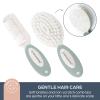Dreambaby Neat and Tidy 9pc Baby Grooming Kit with Wheatgrass, Baby Hair Brush and Comb Set, Baby Essentials Baby Travel Essential in Cotton and Cork Bag, Eco Conscious Design view 2