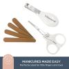 Dreambaby Neat and Tidy 9pc Baby Grooming Kit with Wheatgrass, Baby Hair Brush and Comb Set, Baby Essentials Baby Travel Essential in Cotton and Cork Bag, Eco Conscious Design view 3
