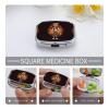 Funny Skeleton Square Pill Box Travel Portable Pill Case 2 Compartment Medicine Metal Tablet Vitamin Holder Organizer for Purse Pocket view 4