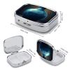 Blue Vase Square Pill Box Travel Portable Pill Case 2 Compartment Medicine Metal Tablet Vitamin Holder Organizer for Purse Pocket view 2