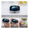 Blue Vase Square Pill Box Travel Portable Pill Case 2 Compartment Medicine Metal Tablet Vitamin Holder Organizer for Purse Pocket view 4