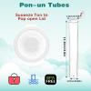 Lemecima Clear 116 mm Plastic Tube Container with Lids Bulk Waterproof Sealing Container with Lids(120 Pcs) view 2