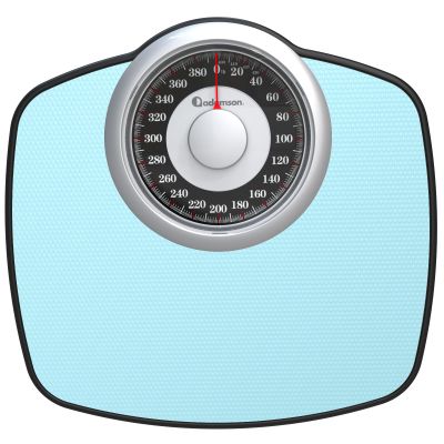 Adamson A25 Scales for Body Weight - Up to 400 LB - 5.3" Dial on 12.4" x 10.2" Platform - Anti-Skid Rubber Surface - High Precision Bathroom Scale Analog - Durable with 20-Year Assurance