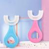2 Pcs U-Shaped Kids Toothbrush, Soft Silicone Brush Head, Manual Whole Mouth Toothbrush for Kids Age (Blue+Pink), 360 Oral Teeth 2 to 6 Years view 3