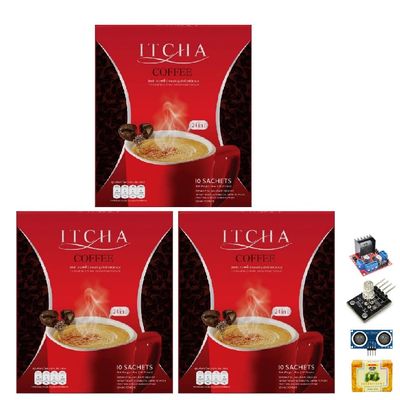 Itcha Coffee Instant Mix Powder Snack Robusta Intense Good Shape 24 in 1 Much Mellow Delicious 10 Sachets/Box (of 3) By Thaigiftshop [Get Free Tomato Facial Mask]