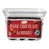Dark Chocolate Covered Almonds, Fair Europeon Germany Trade Cocoa, Smooth Creamy, Keto Advance Gift Snack Valentine's Day Treat 10oz choceur Tub view 1