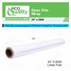 24" x 2000FT Clear Cling PE Food Wrap, Plastic Cling Wrap with Dispenser Cutter Box - BPA Free, Food Safe, Plastic Film Roll, Microwave & Freezer Safe Stretch Wrap for Food Service & Home Use (10) view 2