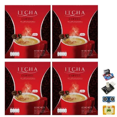 24 in 1 Much Mellow Delicious 10 Sachets/Box Robusta Intense Good Shape Itcha Coffee Instant Mix Powder Snack (of 4) By Thaigiftshop [Get Free Tomato Facial Mask]