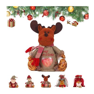 Firtideti Bags Zipper Design, 3-Pack, 7.87 x 8.66 Inches, Festive Christmas Theme, Perfect for Wrapping and Party Decor