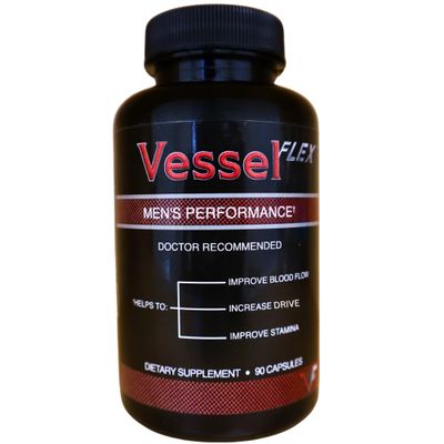 VesselFLEX Super Nitric Oxide Booster for Men - Health Supplements, Flow & Stamina Support - Arginine, Beet Root, Ginseng