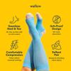 Wellow Premium Socks (Compression Socks - Regular) for Men and Women, Made with Viscose from Bamboo, Relieves Swelling, Nurses - Pregnancy Support, MD, Orchid - Dots view 3