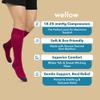 Wellow Premium Socks (Compression Socks - Regular) for Men and Women, Made with Viscose from Bamboo, Relieves Swelling, Nurses - Pregnancy Support, MD, Orchid - Dots view 4