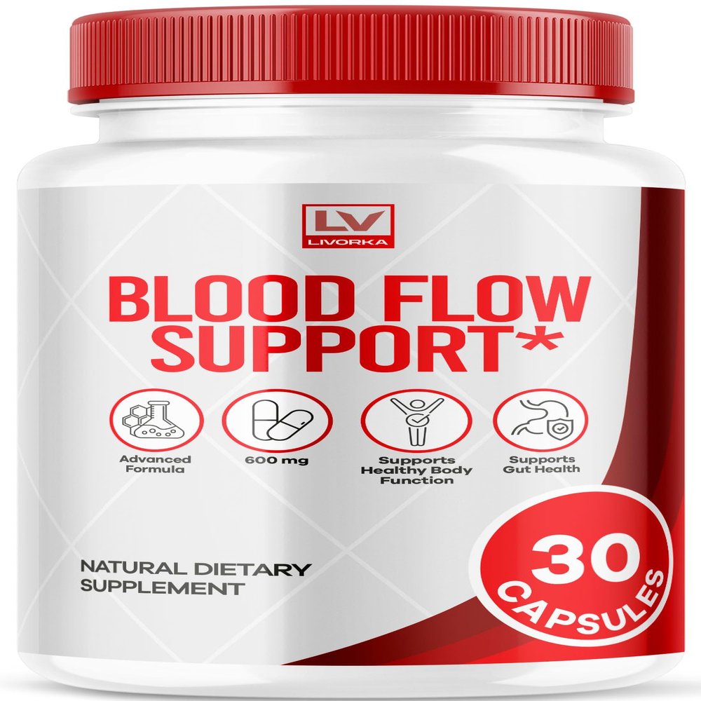 BloodFlow Support Capsules, BloodFlow Support All Natural Vitamin Pills, BloodFlow Support Advanced Formula, BloodFlow Support Reviews, 30 Capsules for 1 Month