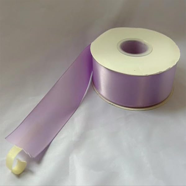 1.5" x 50 Yards Gift Square Single Face Polyester Satin Ribbon, Light Orchid Satin Ribbon for Crafts, Gift, Hair Bows, Wedding Party Decoration, Bow Making & Other Projects (Light Orchid)