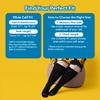 Wellow Wide Calf Compression Socks for Men & Women, 18-25 mmHg Made with Viscose from Bamboo, Nurses & Pregnancy Support, Relieves Swelling, Knee High, XL, Black - Dots view 2