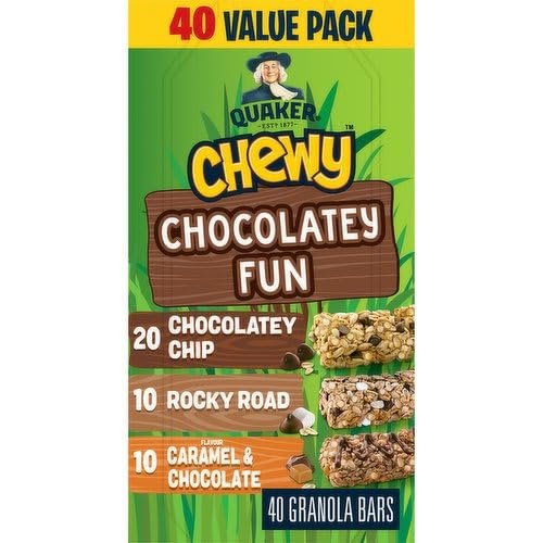 Chewy Chocolatey Fun Granola Bars, 48 24 g